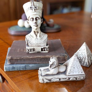 Egyptian Decor - Statues - Pyramid - Vintage Souvenirs