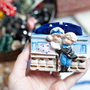 Vintage Pin Cushion - Blue Pin Cushion