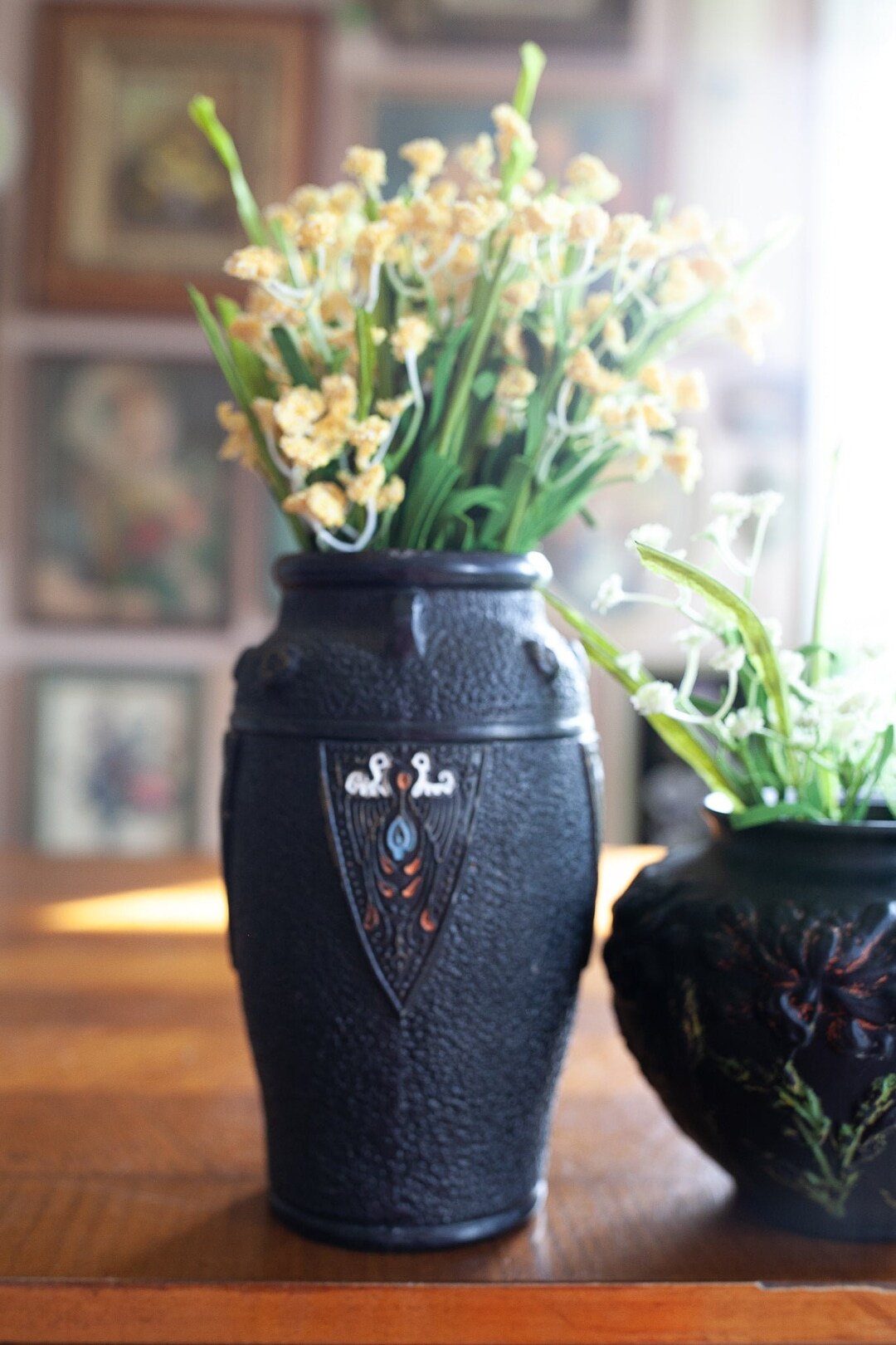 Black Vase Made in Japan vase Vintage Vase Etsy