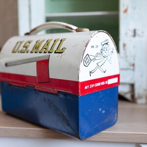 Vintage Mailbox Lunchbox - Metal Lunchbox immagine 6