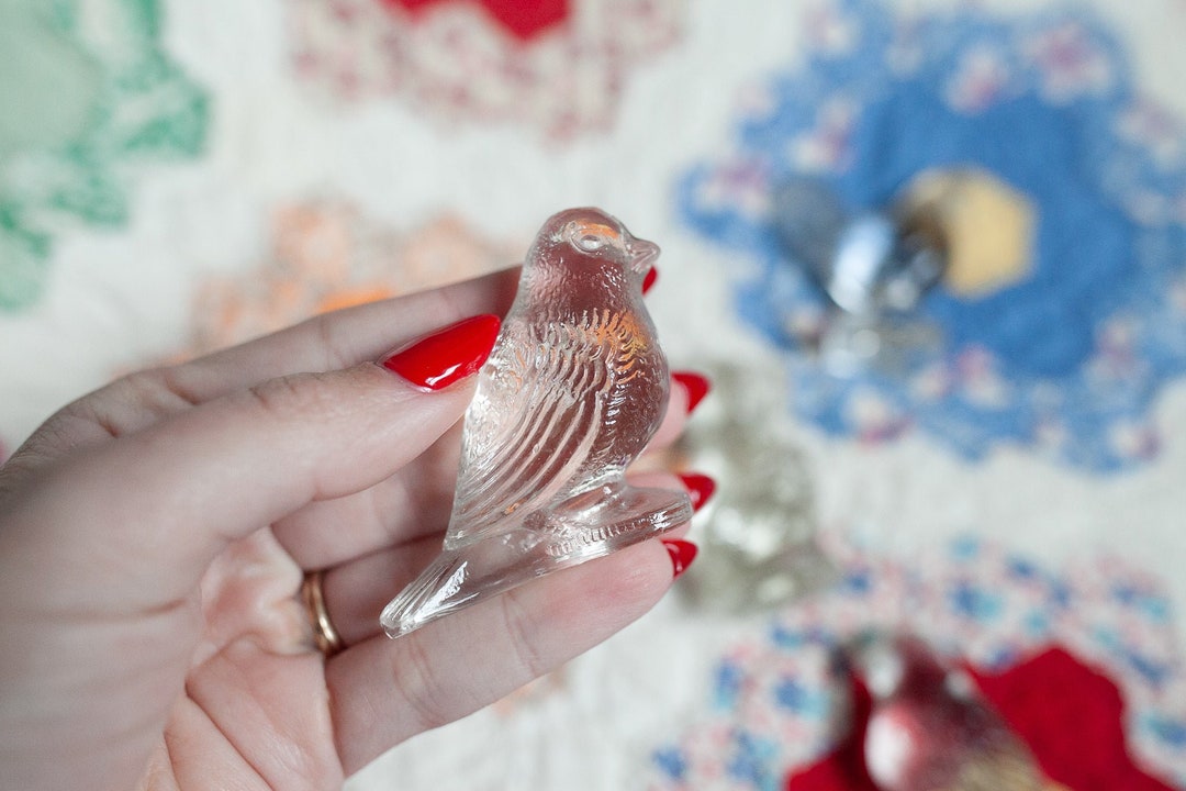 Vintage Glass Animals Birds Rooster Etsy