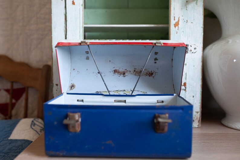 Vintage Mailbox Lunchbox - Metal Lunchbox immagine 9