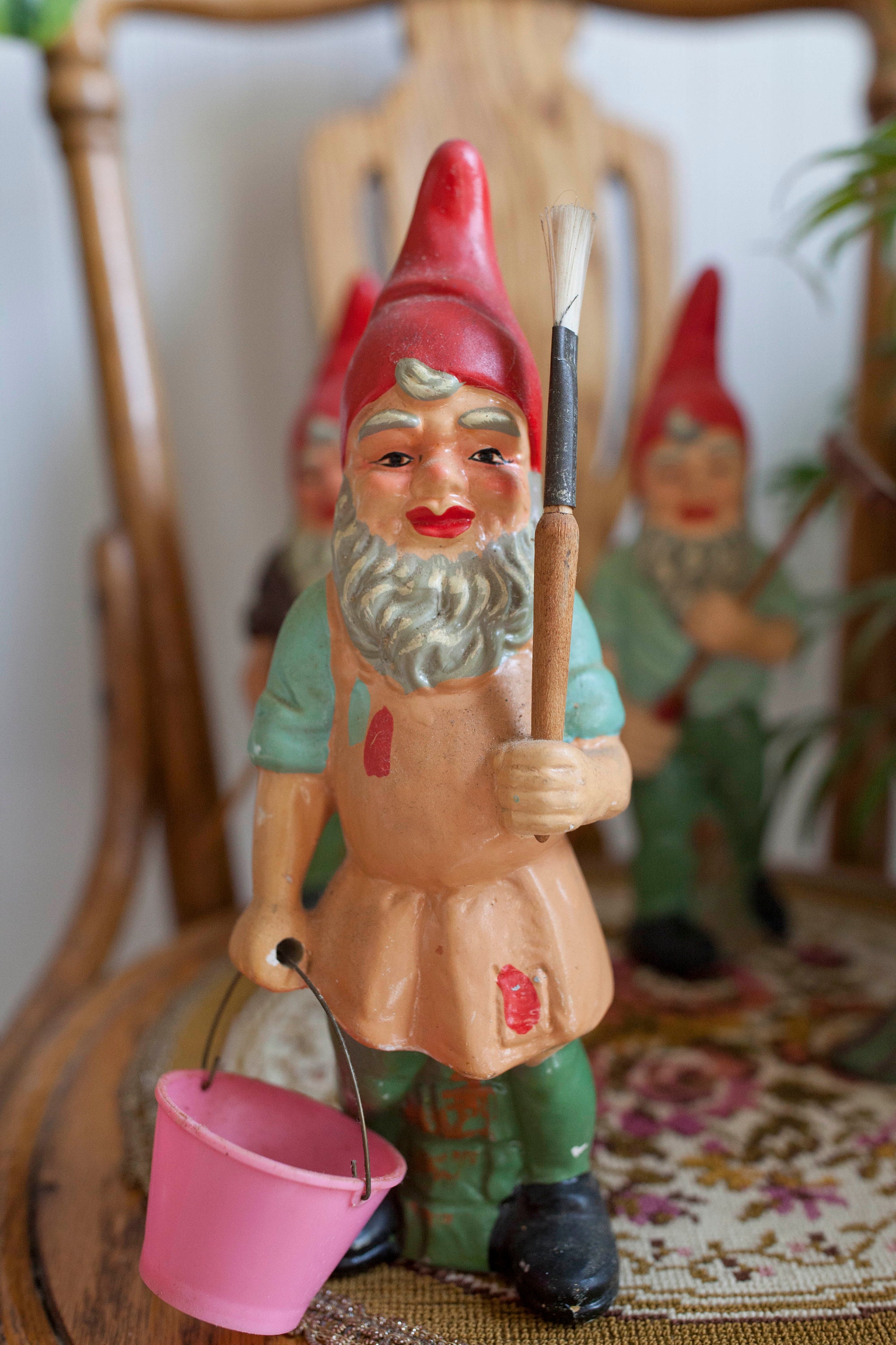 Vintage Gnomes Garden Gnomes Nasco Japan Ceramic Gnomes