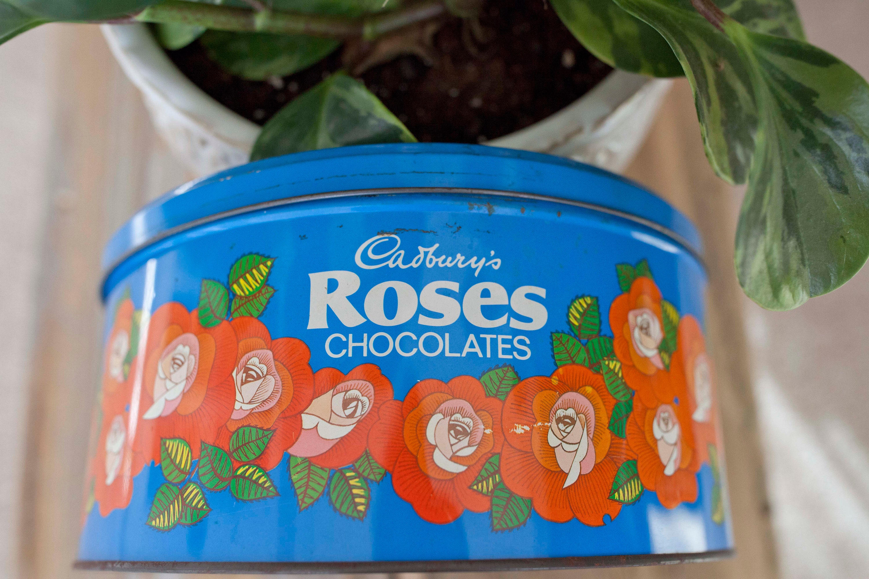 Vintage Rose Tin Cadbury Roses Chocolates Tin Vintage Candy Etsy