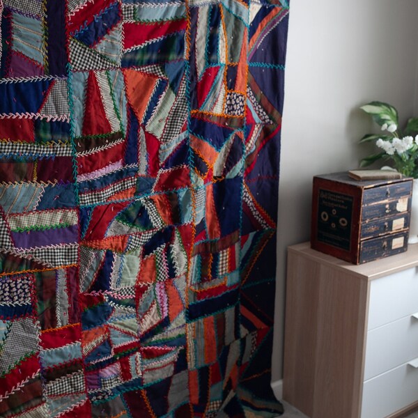 Antique Crazy Quilt Etsy