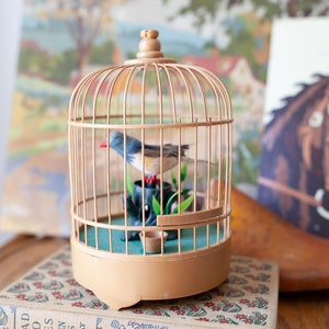 Vintage Bird Cage with Bird -Automation Bird Cage