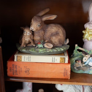 Vintage Bunny Statue- Rabbit- Vintage Easter-Spring Decor