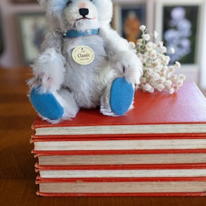 Teddy Bear- Vintage Steiff- Steiff Classic 1929 Replica Teddy Baby Blue Bear, ear tag number 006425