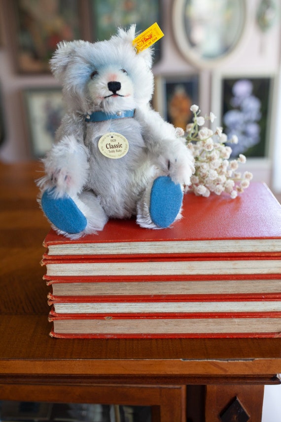Steiff ぬいぐるみ 青 ベージュ 2体セット Teddy Bear- Vintage Steiff- Steiff Classic 1929 Replica