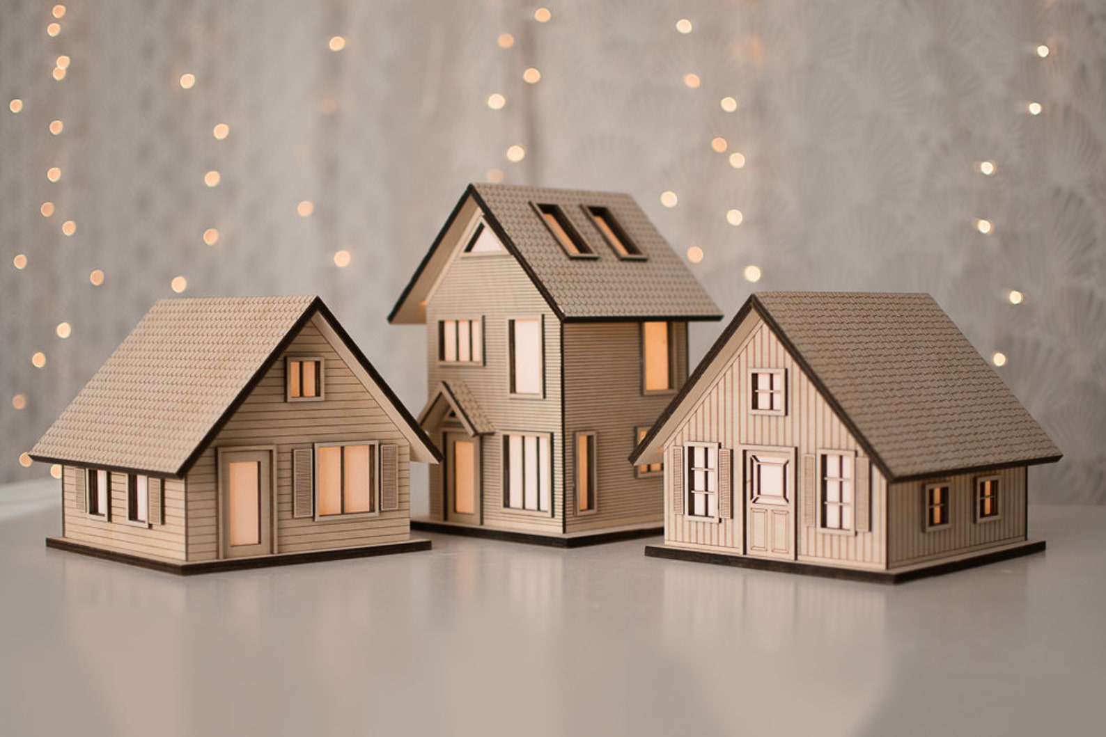 Домики ночник из картона своими руками