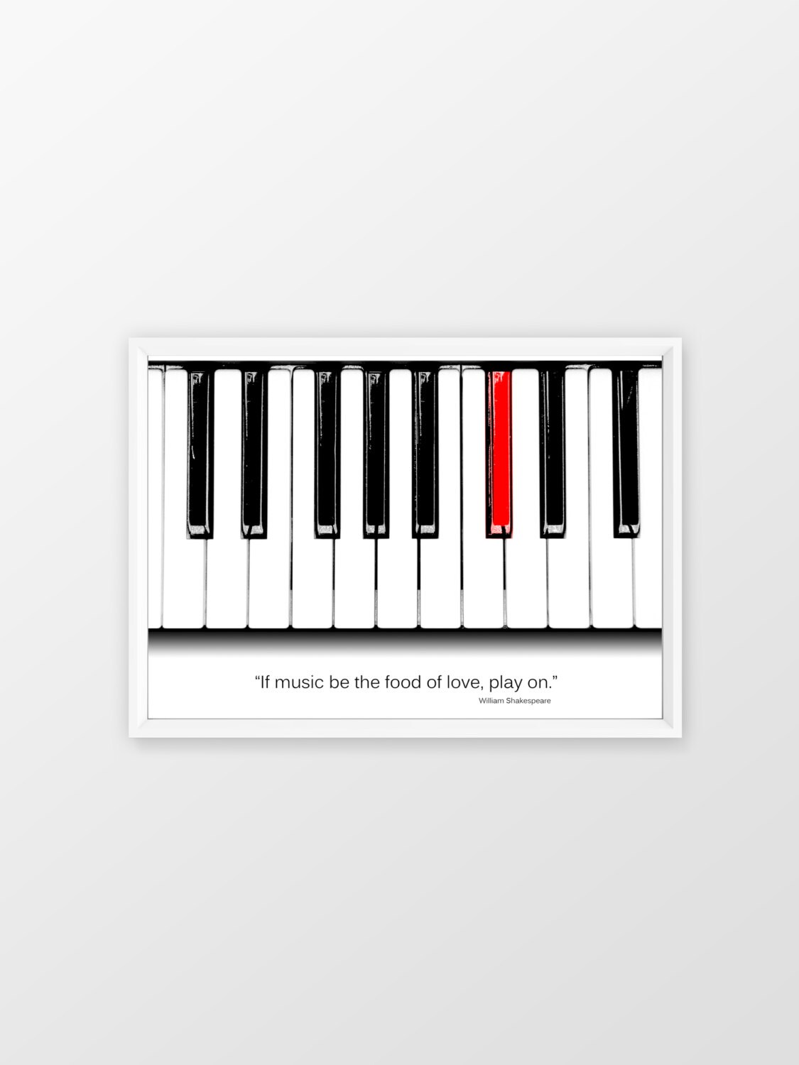 Music Print Digital Download, Piano Art, Shakespeare Music Quote, If
