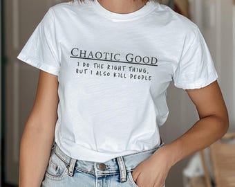 Chaotic Good, T-shirt w stylu Softstyle, unisex