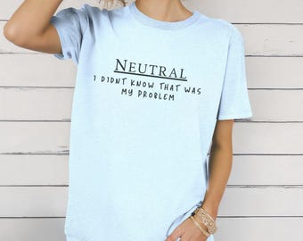 Neutralny, miękki T-shirt, unisex