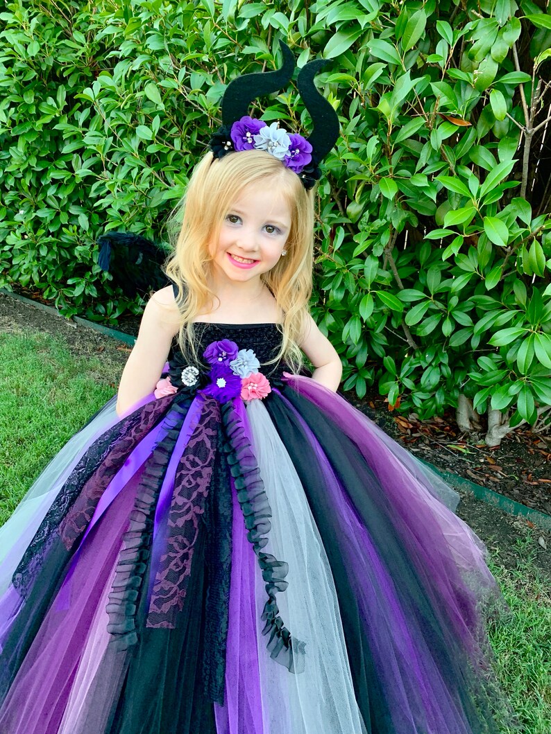Maleficent Inspired Tutu Dress villain costume sleeping Etsy