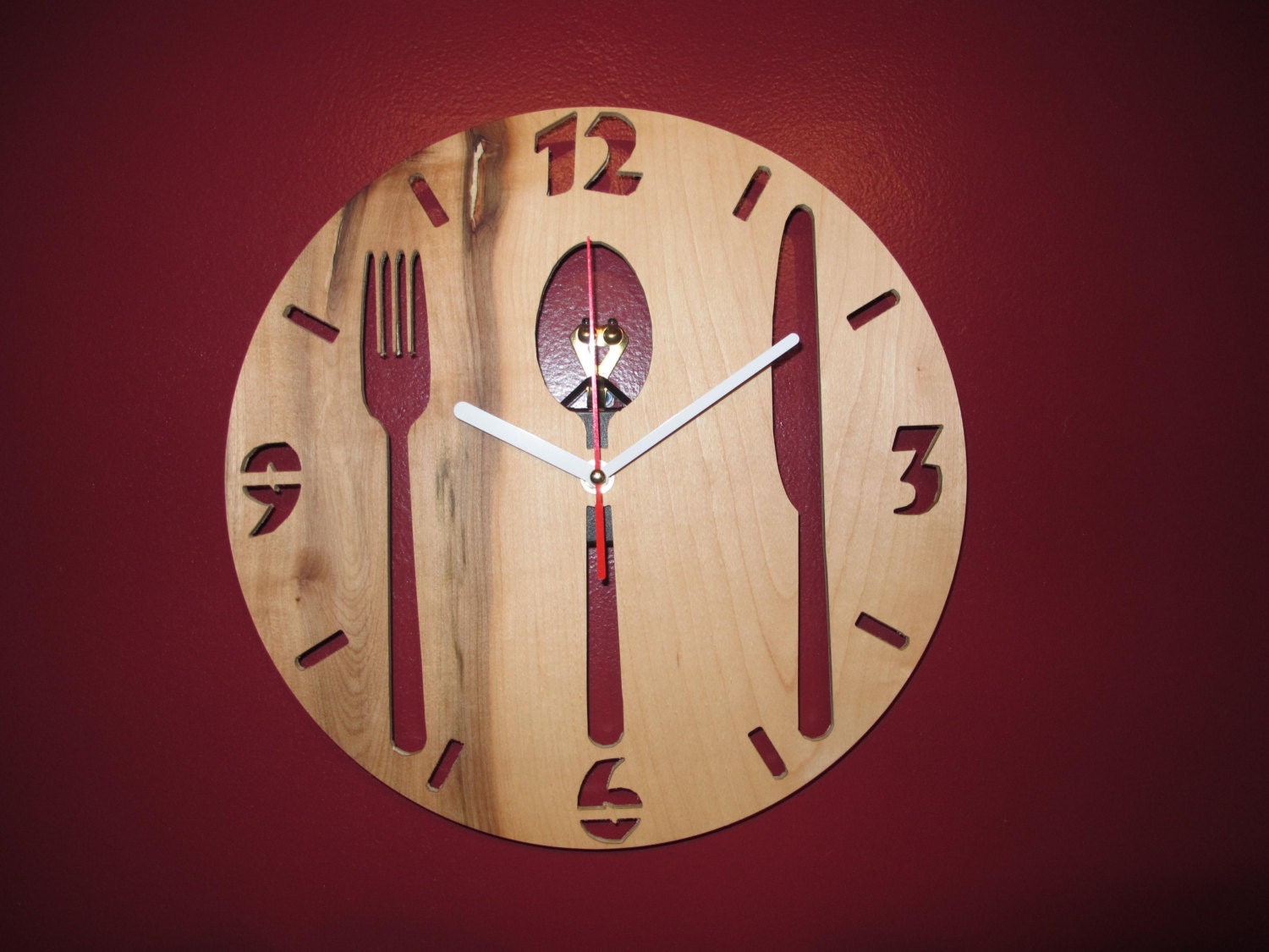 Fork Spoon and Knife Wall Clock. Custom Designed Time Keeper. Etsy
