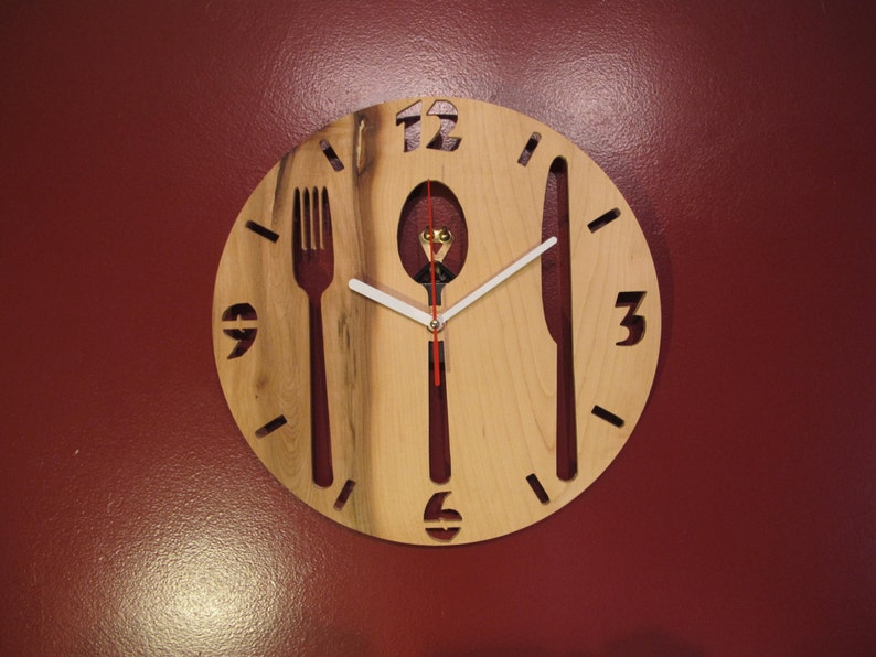 Fork Spoon and Knife Wall Clock. Custom Designed Time Keeper. Etsy