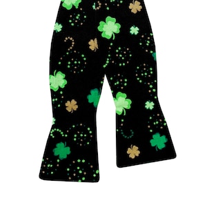 Self-Tie Bow Tie - Saint Patrick&#39;s Day Green and Gold Metallic Shamrocks Design - Mens Sizing - Crafted in the USA