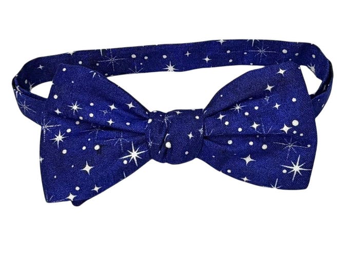 Men's Starry Sky Bow Tie – Self-tie, Pretied, Cotton, Holiday Accessory