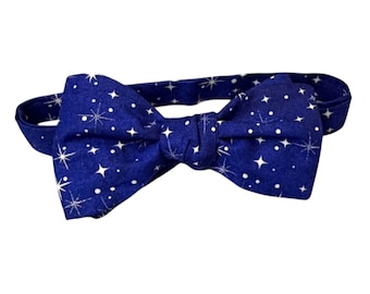 Men's Starry Sky Bow Tie – Self-tie, Pretied, Cotton, Holiday Accessory