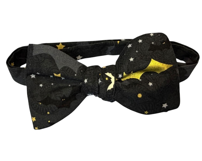 Men's Halloween Bow Tie – Self-tie or Pretied, Cotton, Holiday Accessory