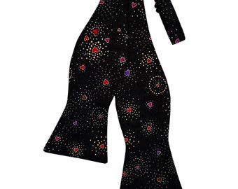 Self-tie Bow Tie - Valentine Sweethearts Prom Night- Adult Men's Sizing - Handcrafted in the USA