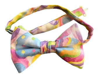 Men's Easter Egg Bow Tie – Pastel Watercolor, Spring Holiday