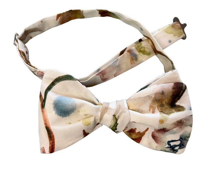 Handmade Floral Pretied Bow Tie – Vintage Medley, USA Crafted