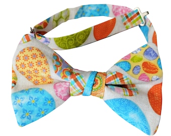 Pre-tied Bow Tie - Easter Egg Holiday Colorful Celebration - Adult Men's - Crafted in the USA