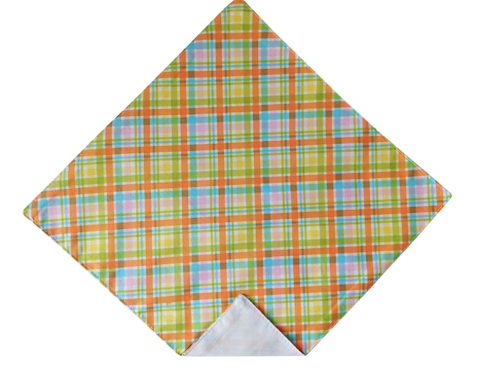 Handmade Handkerchief - Easter Holiday Trendy Colored Plaid Celebration Pocket Square - Adult Sizing