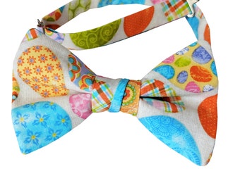 Pre-tied Bow Tie - Easter Egg Holiday Colorful Celebration - Adult Men's - Crafted in the USA