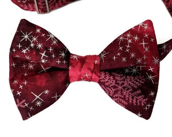 Red /& Gold Pre-tied Bow Tie Holiday Celebration Design for Baby to Adult