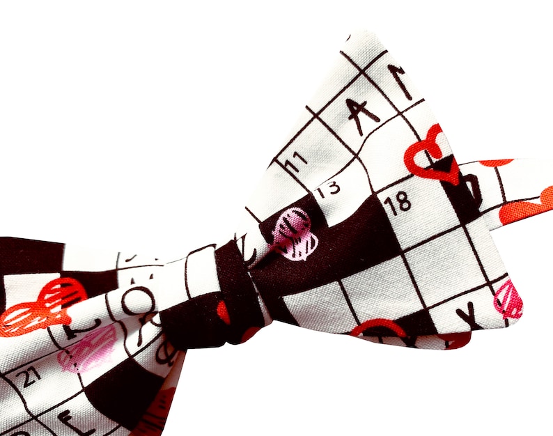 Selftie Bow Tie Valentine Sweetheart Crossword Design Etsy