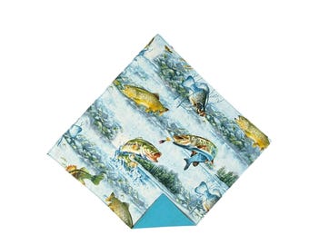 Fishing Pocket Square – Handcrafted Cotton Men's Handkerchief