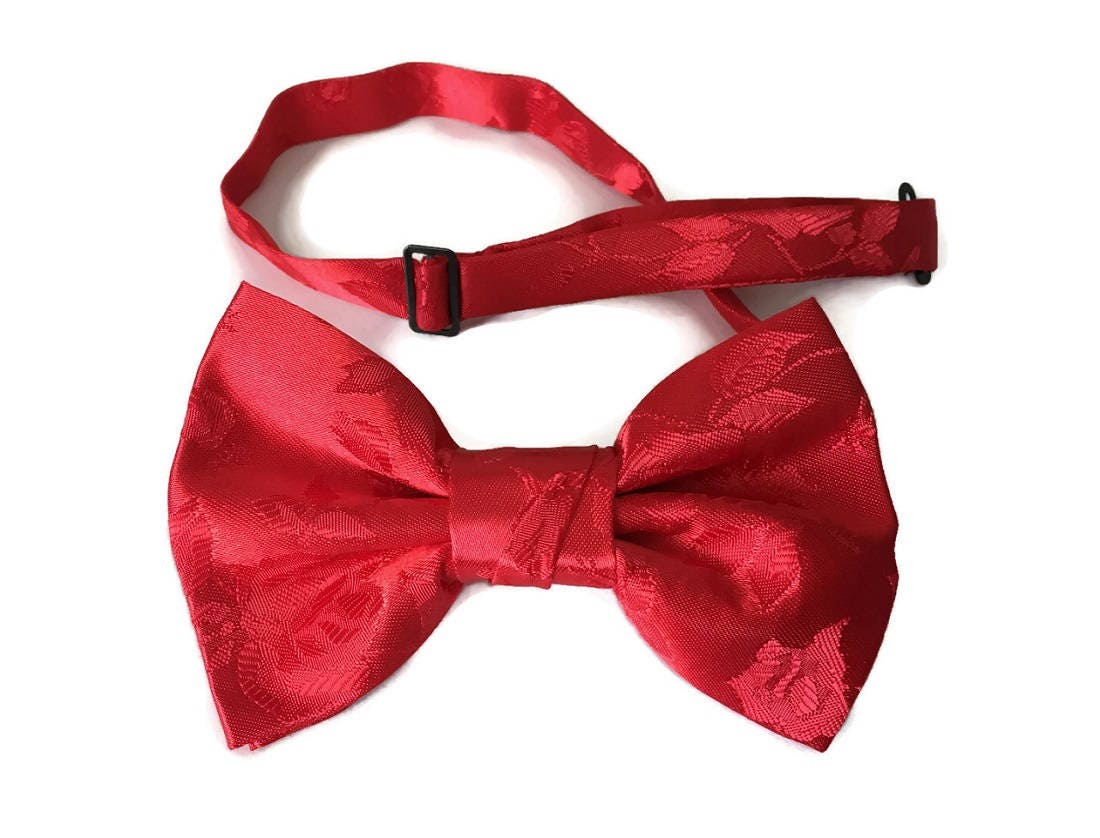 XL Cherry Red Basic Pre-Tied Bow Tie