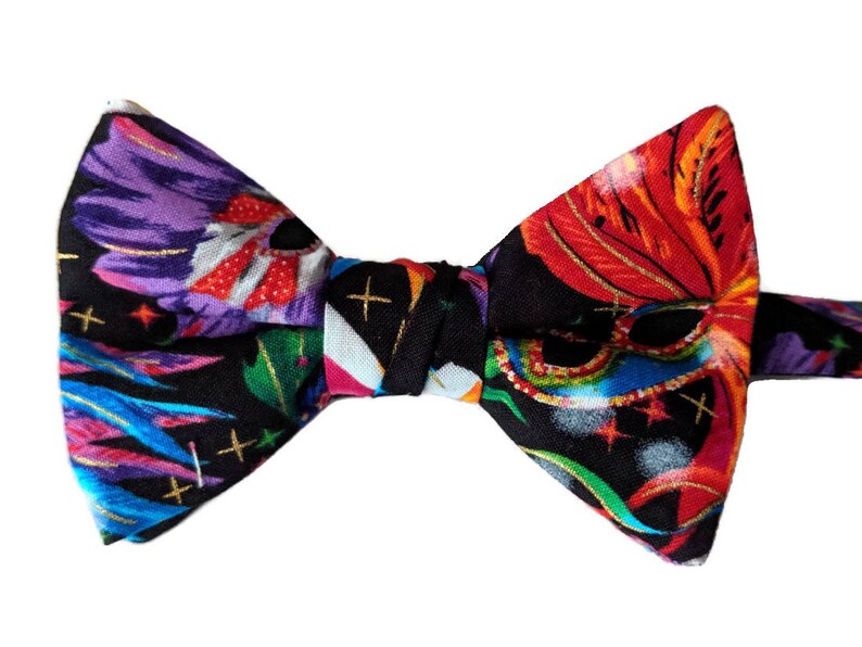 mardi gras dog bow tie