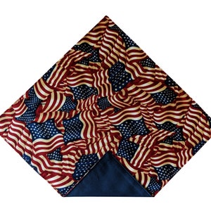 Handkerchief Pocket Square - American Flag Celebration - Adult Men&#39;s to Baby Sizing - Handcrafted in the USA