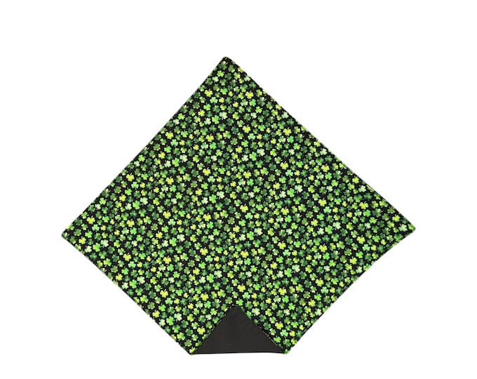 Shamrock Handkerchief - Green Shamrock  St. Patrick's Celebration Pocket Square - Adult Sizing