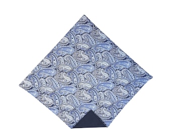 Pocket Square - Wedding Prom - Paisley Design - Adult Men's Sizing - Handcrafted in the USA