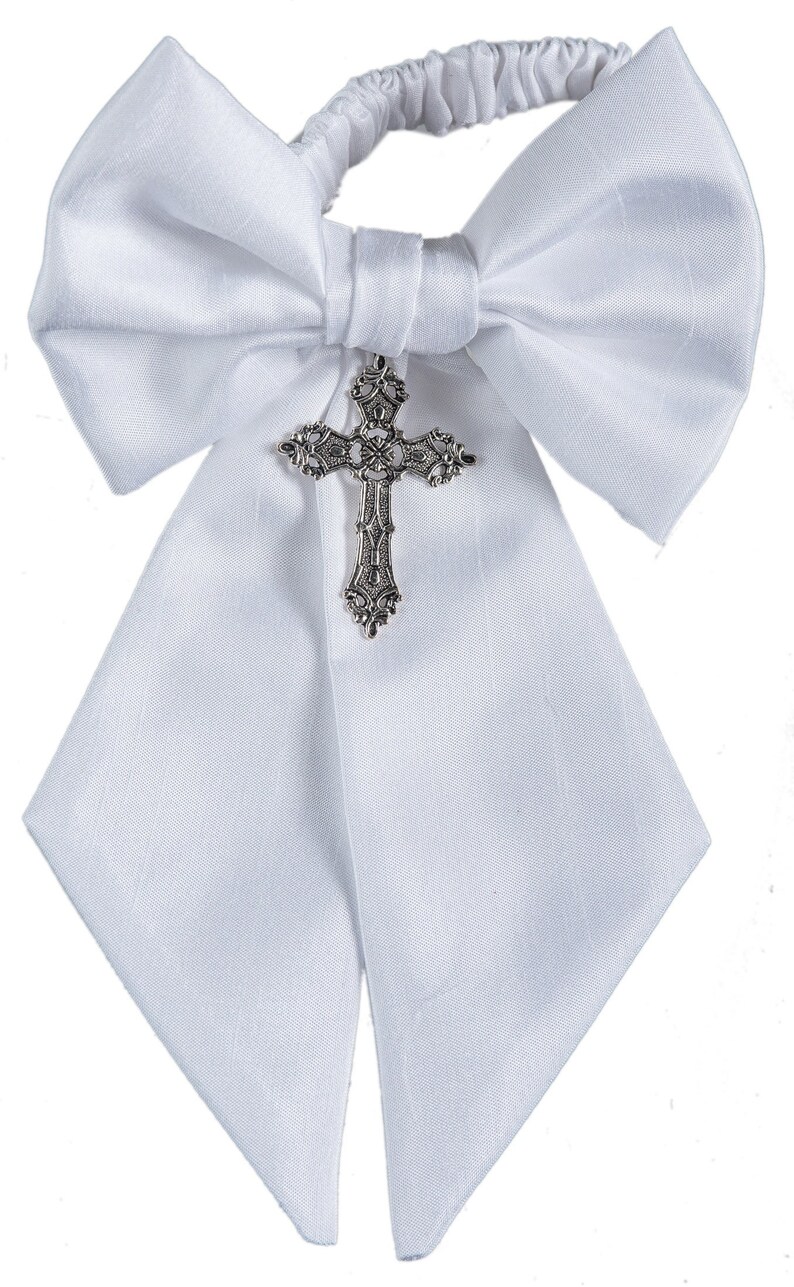 Boy's Communion Armband Religious Cross Charm White Etsy