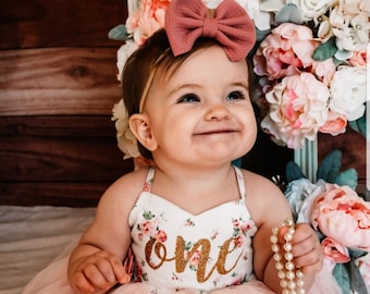 Birthday Dress First Birthday Second Birthday Any Number Girls Pink Tutu Party Dress Outfit Baby Girl Birthday Outfit Boho floral Birthday