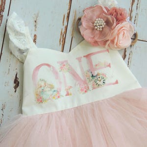 Onederland First Birthday Dress Alice in One derland First Birthday Baby Girl Pink Tutu Dress