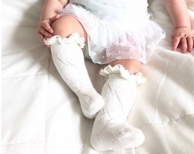 Baby Socks With Lace Baby Girl Boot Socks Baby Girl Newborn Etsy