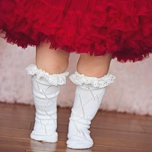 Baby Socken mit Spitze Baby Mädchen Boot Socken Baby Mädchen Neugeborenes Geschenk Weihnachten Geschenk Idee Strumpf Stuffer Baby Bein wärmer Baby Spitze Socken