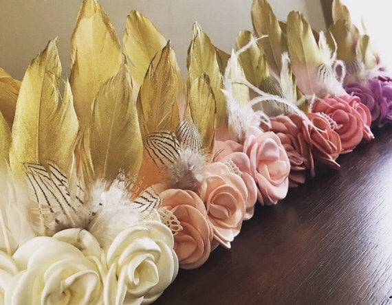 Feather Headband Boho Baby Girl Wild One Birthday Girl Boho Headband Baby Girl Birthday Boho Baby Outfit Boho Girl Clothes First Birthday