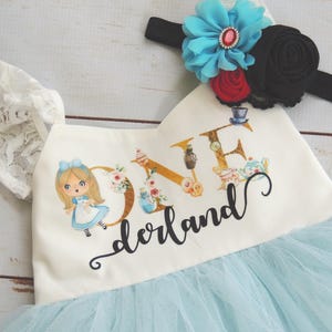 Alice in Onederland Baby Girl Birthday Dress Alice in Wonderland Baby Girl First Birthday Dress