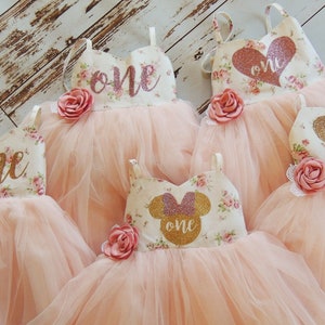 Birthday Dress First Birthday Second Birthday Any Number Girls Pink Tutu Party Dress Outfit Baby Girl Birthday Outfit Boho floral Birthday image 9