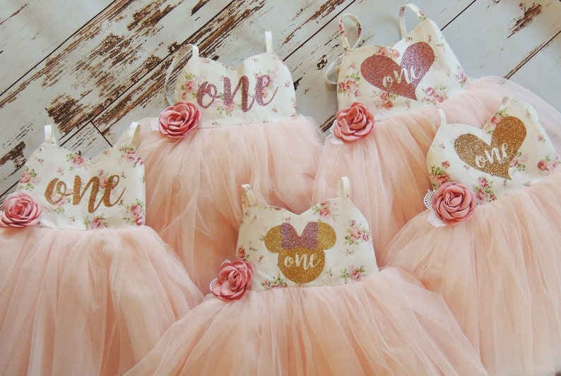 Birthday Dress First Birthday Second Birthday Any Number Girls Pink Tutu Party Dress Outfit Baby Girl Birthday Outfit Boho floral Birthday image 9