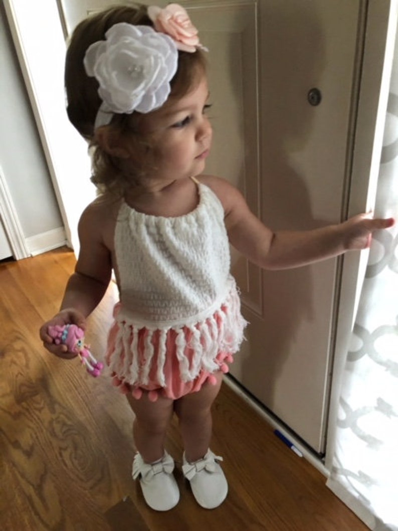 Baby Girl Boho Romper Birthday Outfit Boho Baby Girl Wild One Etsy