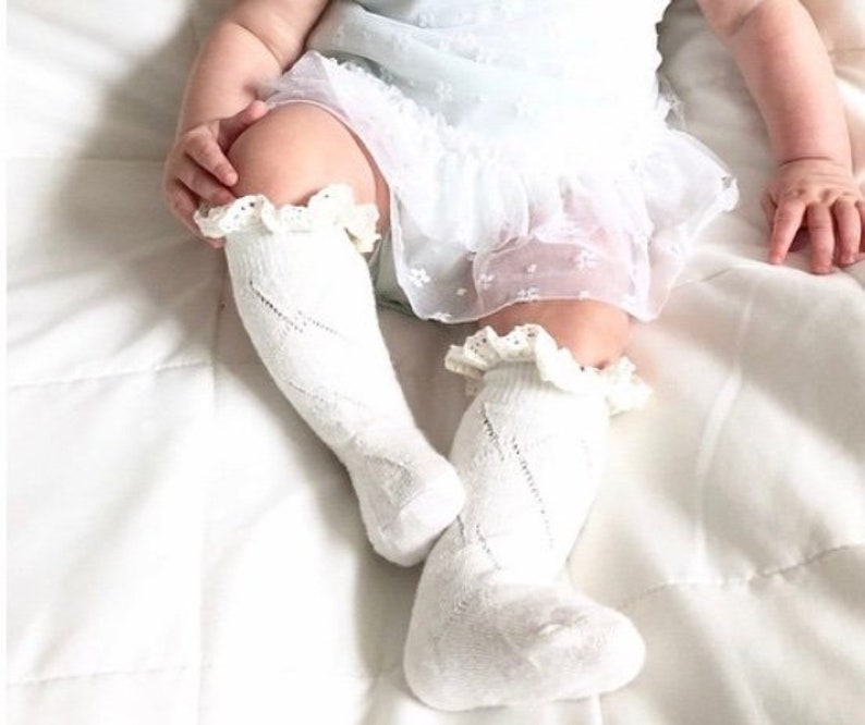 Baby Socks with Lace Baby Girl Boot Socks Baby Girl Newborn Gift Christmas Gift Idea Stocking Stuffer Baby Leg Warmers Baby Lace Socks