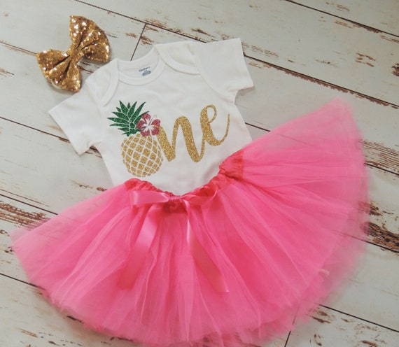 Bebe Fille Ananas Body Ans Tenue Tutu Rose Ananas Anniversaire Etsy